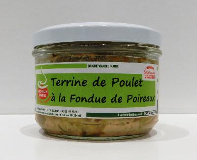 Terrine De Poulet à la fondue de poireaux   