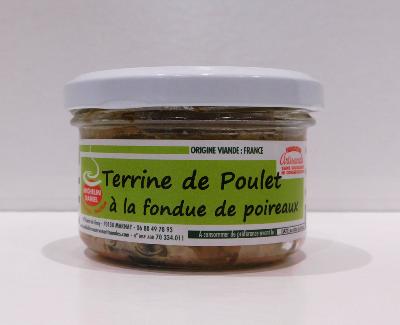 Terrine De Poulet à la fondue de poireaux   
